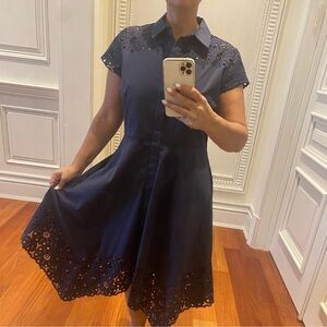 Elie Tahari Laser Cutout Dress Size 12